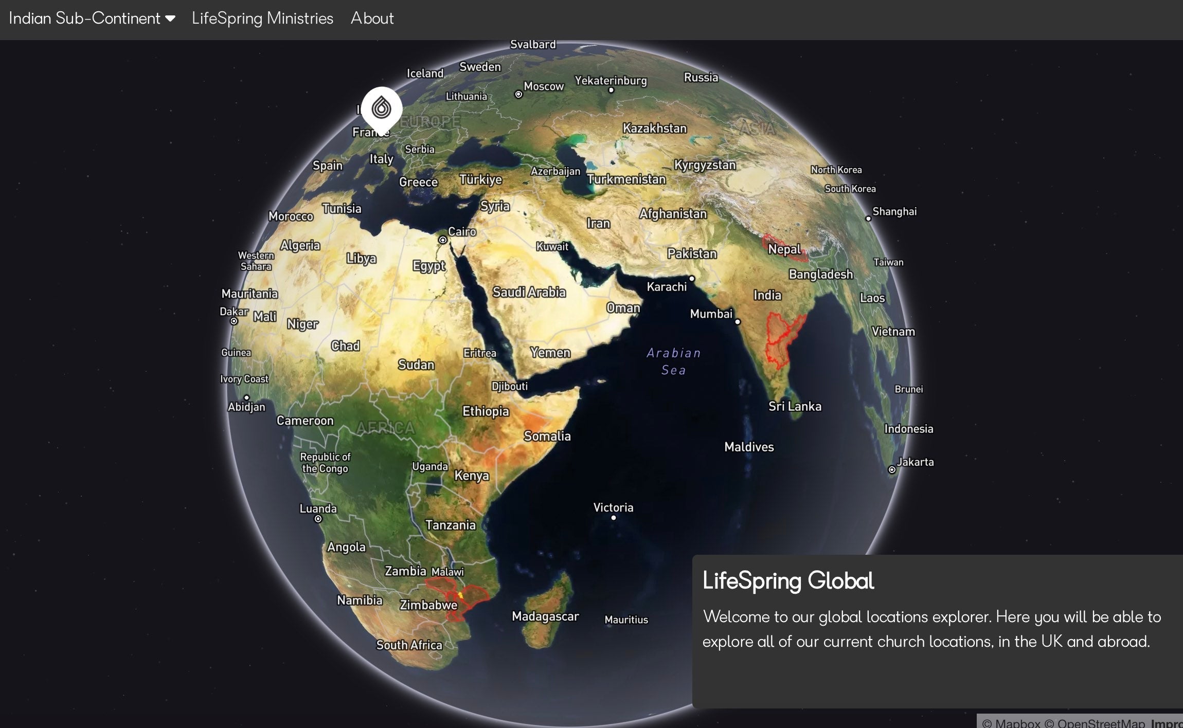 LifeSpring Global Locations Explorer