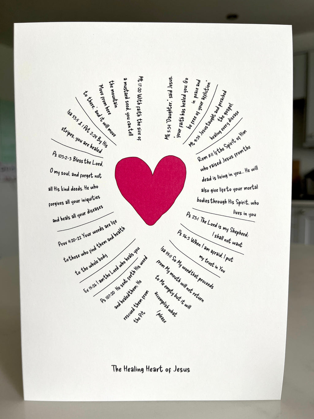 Healing Heart of Jesus: Greetings Cards with Healing Bible Verses