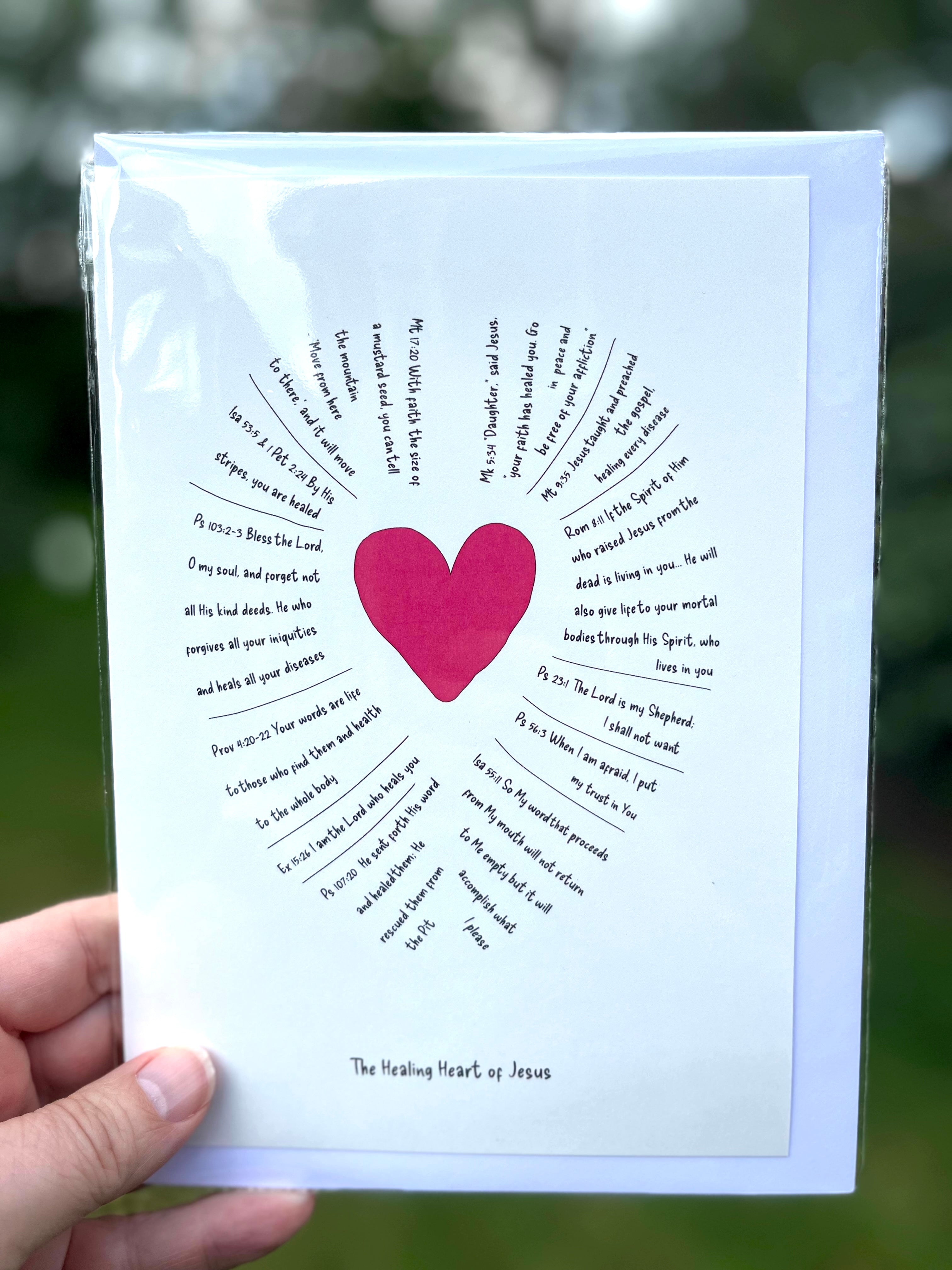 Healing Heart of Jesus: Greetings Cards with Healing Bible Verses