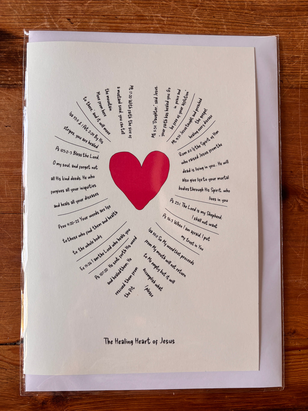 Healing Heart of Jesus: Greetings Cards with Healing Bible Verses